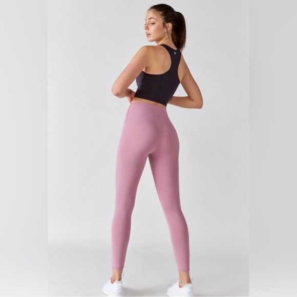 Papaya Active The Evelyn Leggings Yoga Pants Tights 25” in Pink - Picture 1 of 9